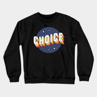 Choice - Colorful Layered Retro Letters Crewneck Sweatshirt